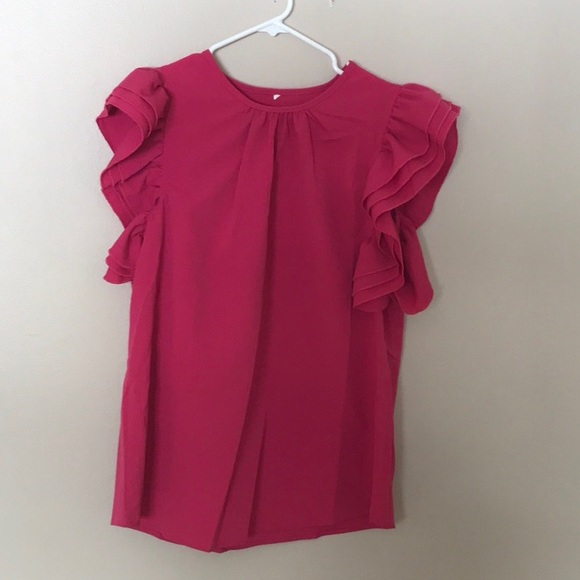 Pink ruffle top - Picture 2 of 2